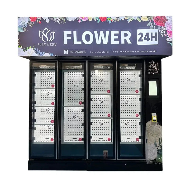 Custom The Latest Energy-saving Smart Flower Vending Machine with Gift Bouquet Cooling System