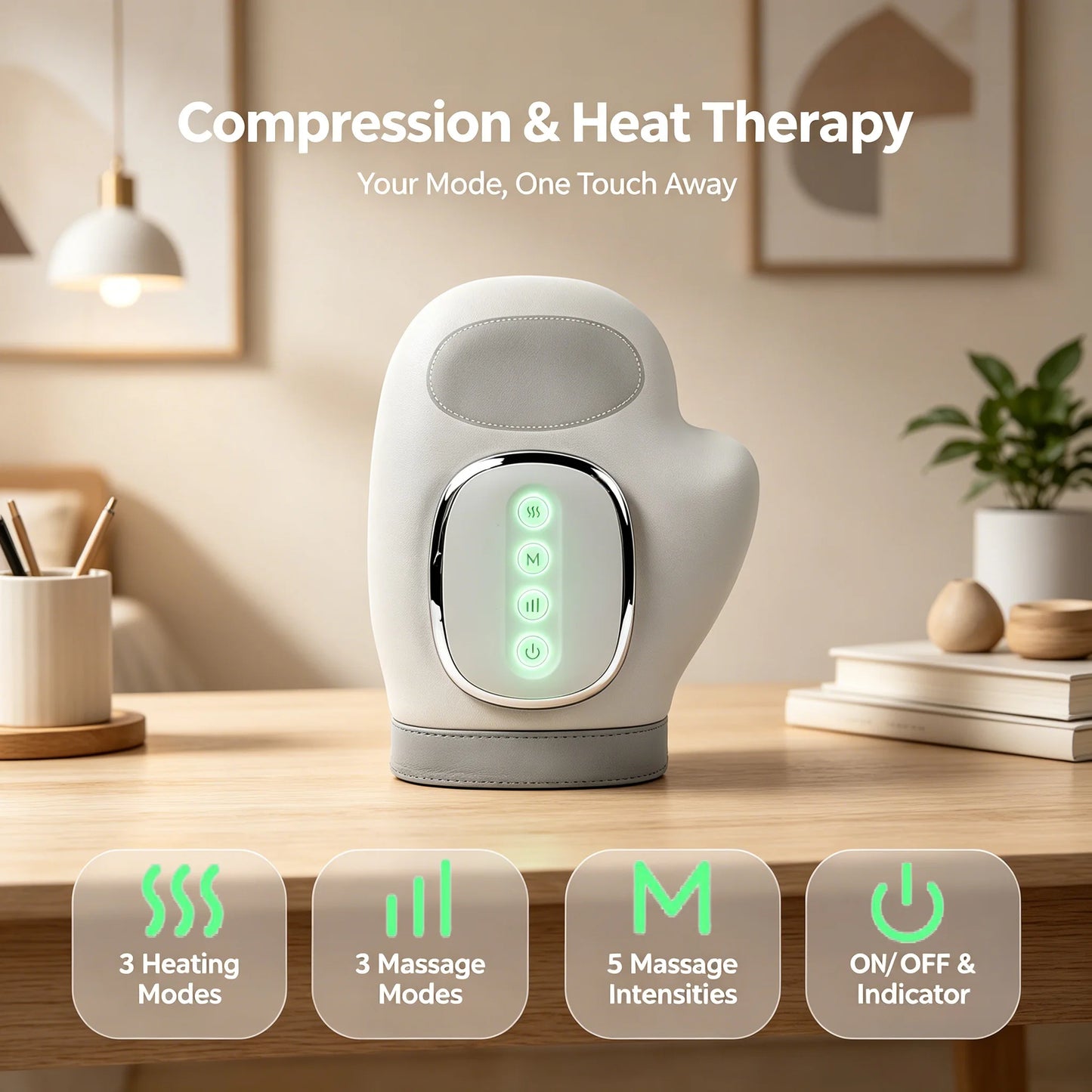 : Premium Electric Wireless Hand Massager with Heat (Gift Box Edition)