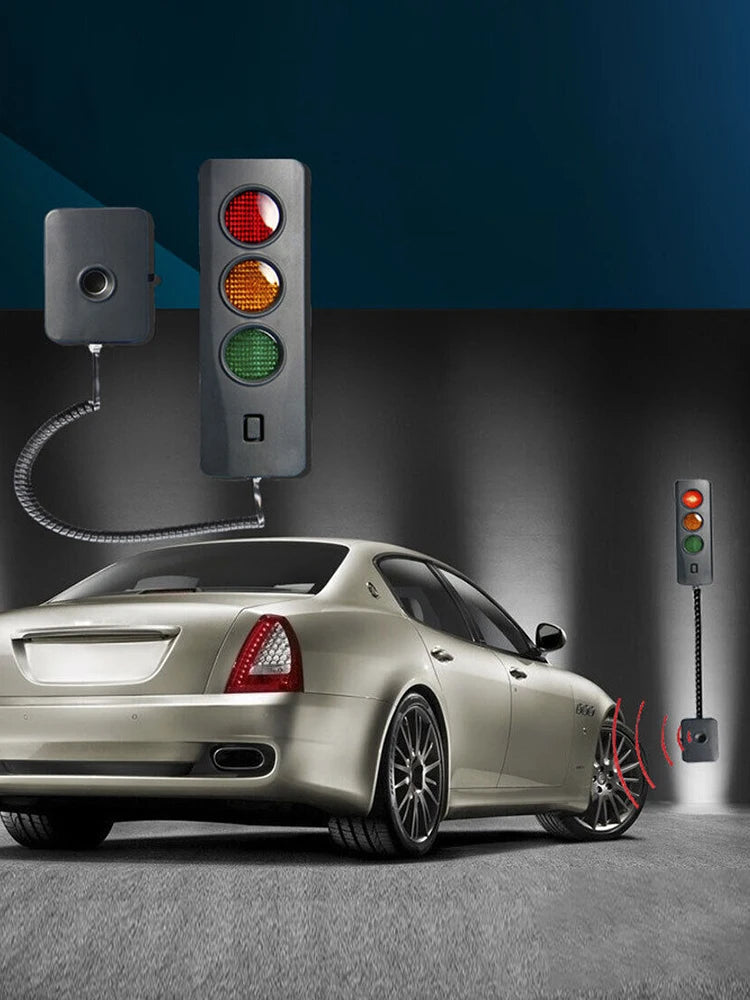 Auto Parking System Anti Collision Distance Stop Aid with Three Colors Light Parking Warning Alarm Adjustable Battery Operated