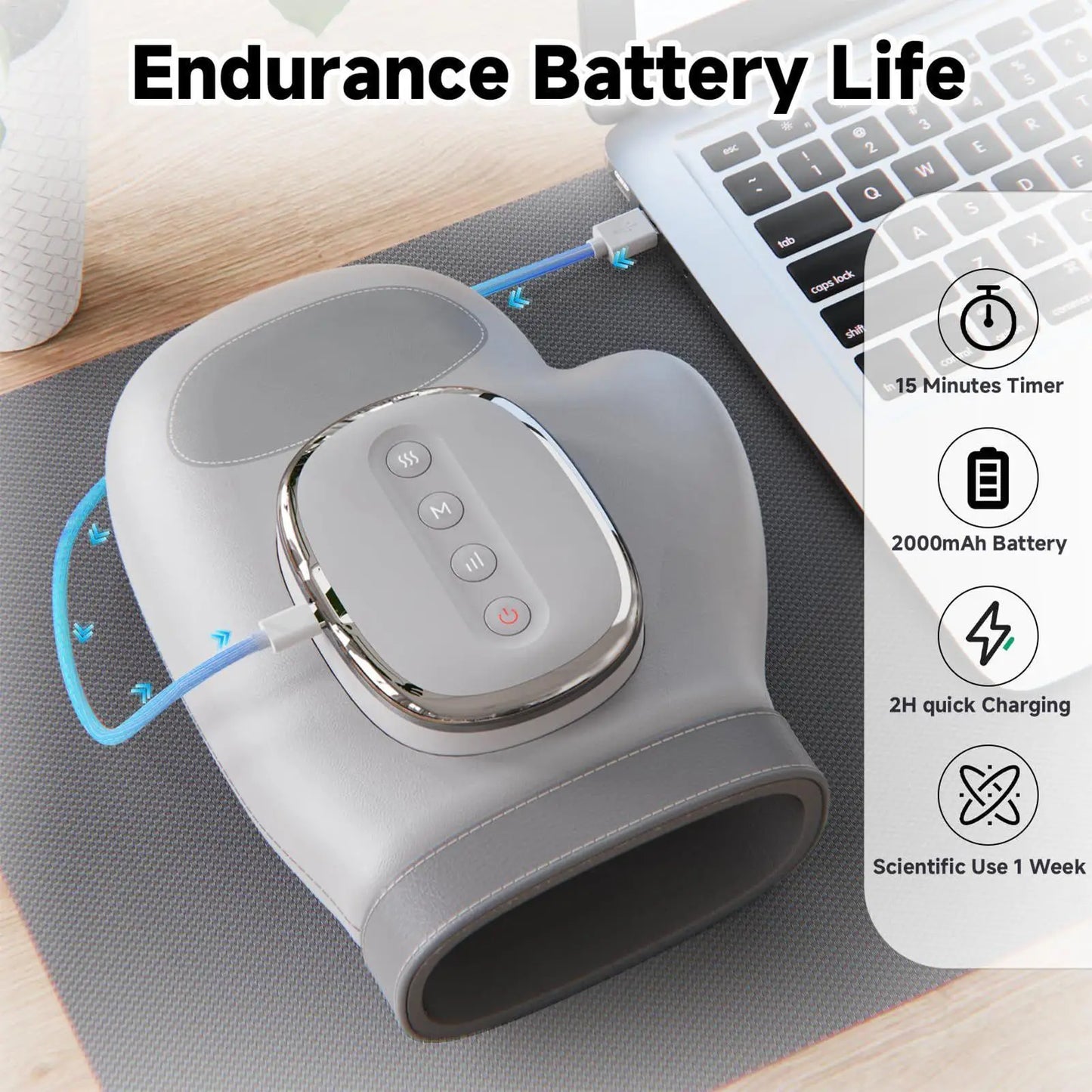 Smart Air Compression Hand Massager with Long Battery Life