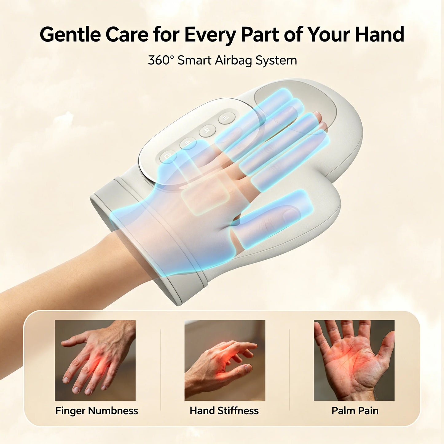 : Premium Electric Wireless Hand Massager with Heat (Gift Box Edition)