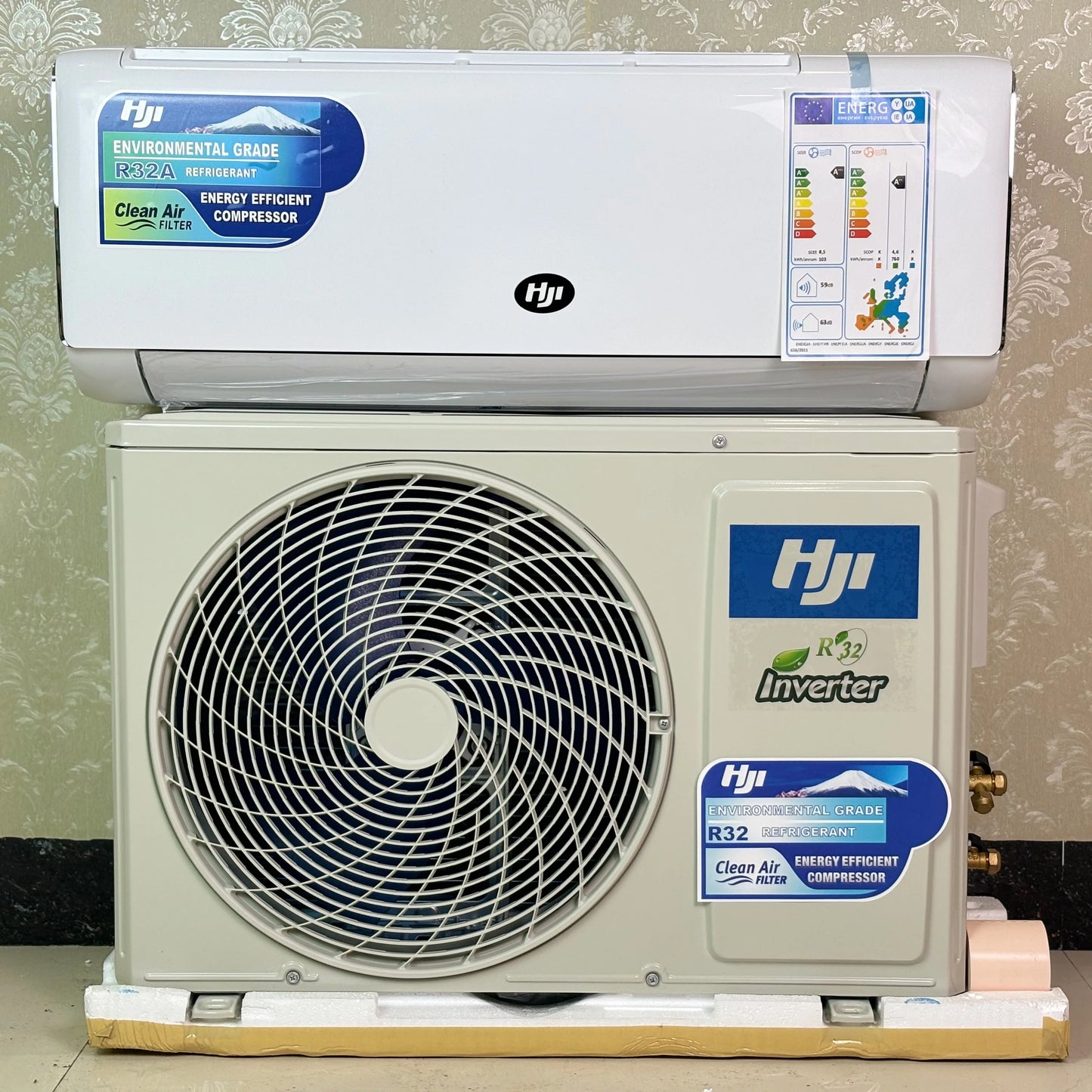 1.5HP 12000BTU Smart Inverter Air Conditioner - R32 Wall Mounted Split AC for Home, Energy Saving & Quiet Cooling