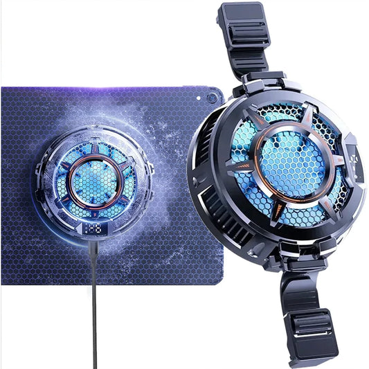 Magnetic Tablet Cooler Phone Cooling Fan with Back Clip for IPad Radiator 3.93inch Universal Tablet Gaming Mobile Game Radiator