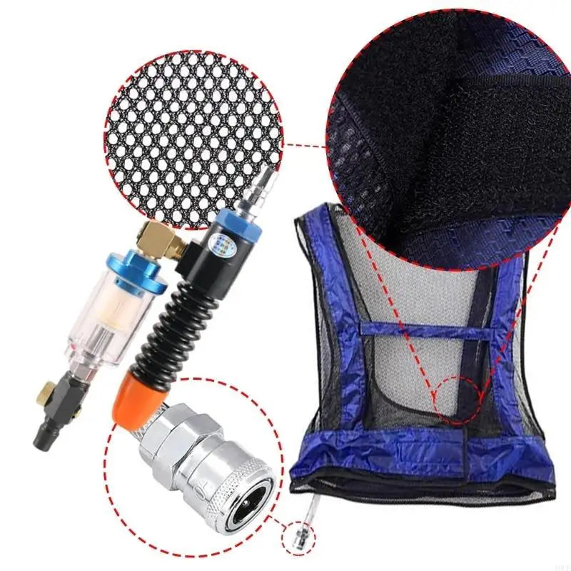 Air Compressed Cooling Vest Waistcoat for Welders and Construction Workers