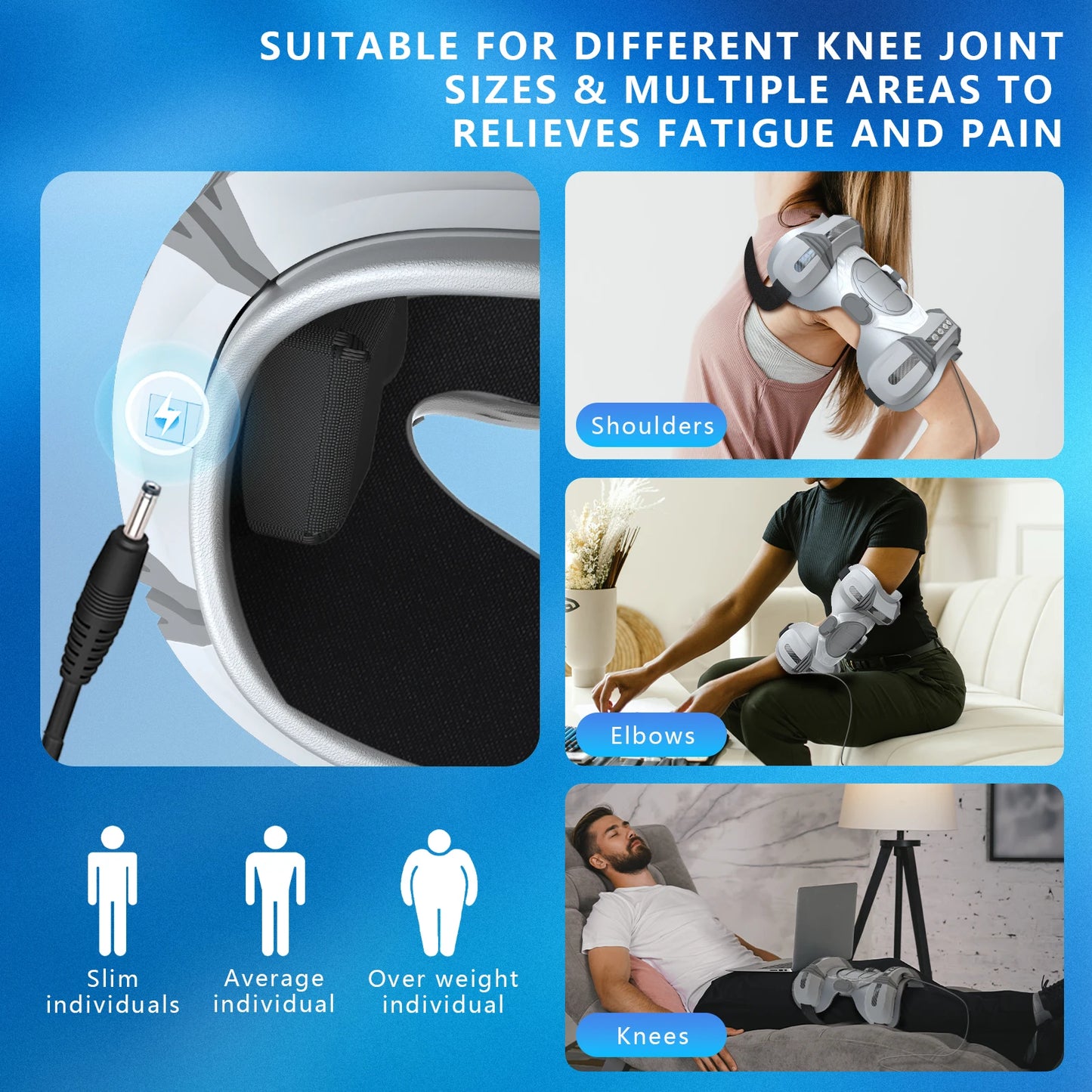 4D Airbag Compression Knee Massager with Infrared Heat