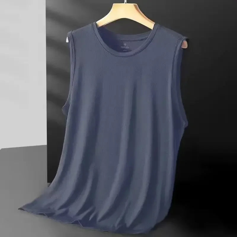 Men's Ice Silk Mesh Vest - Lightweight & Breathable