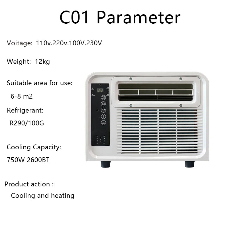 High Speed Cooling Window Air Conditioner Smart Design Energy Saving Mini Air Conditioner For Desktop Office