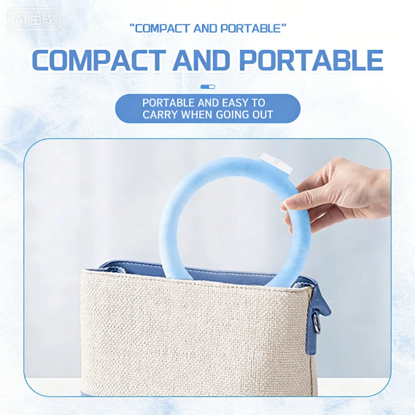 Ice Pack Wrap Neck Cooling Tube Reusable Wearable Gel for Hot Weather Comfortable Ice Ring Neck Cooler Summer Cooling Products