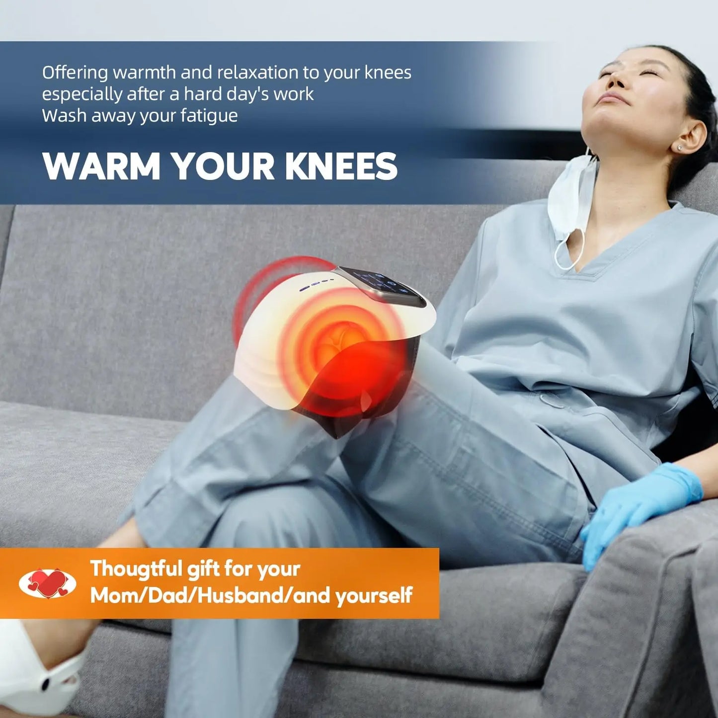 3-in-1 Cordless Knee Massager & Heat Therapy Braces