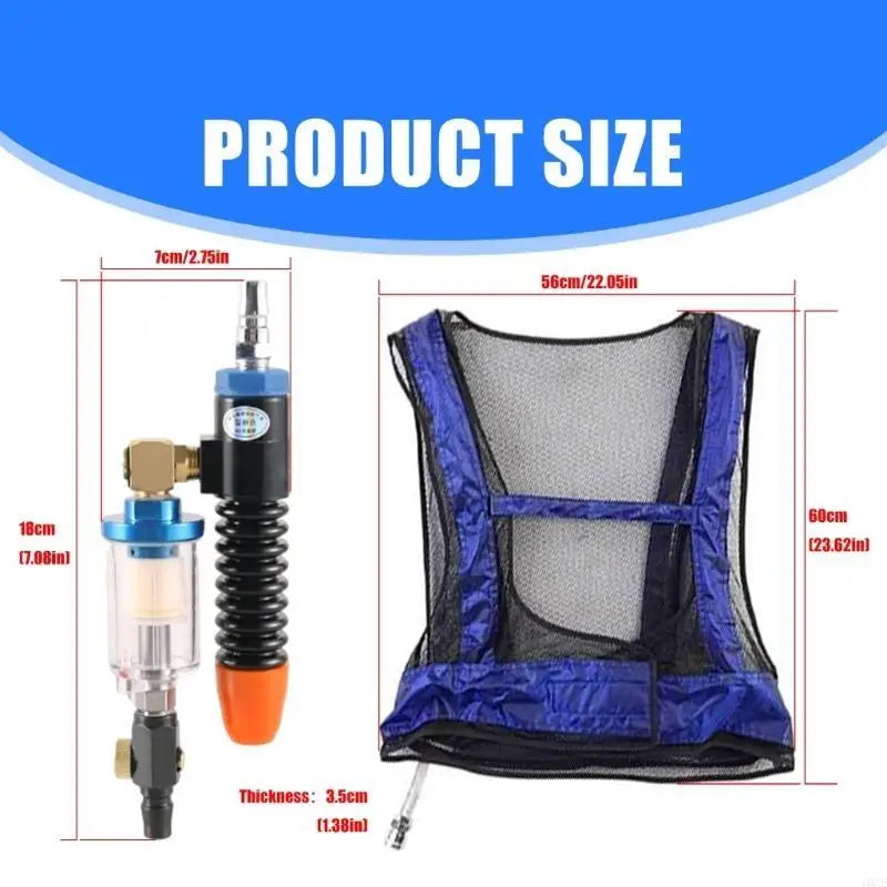 Air Compressed Cooling Vest Waistcoat for Welders and Construction Workers