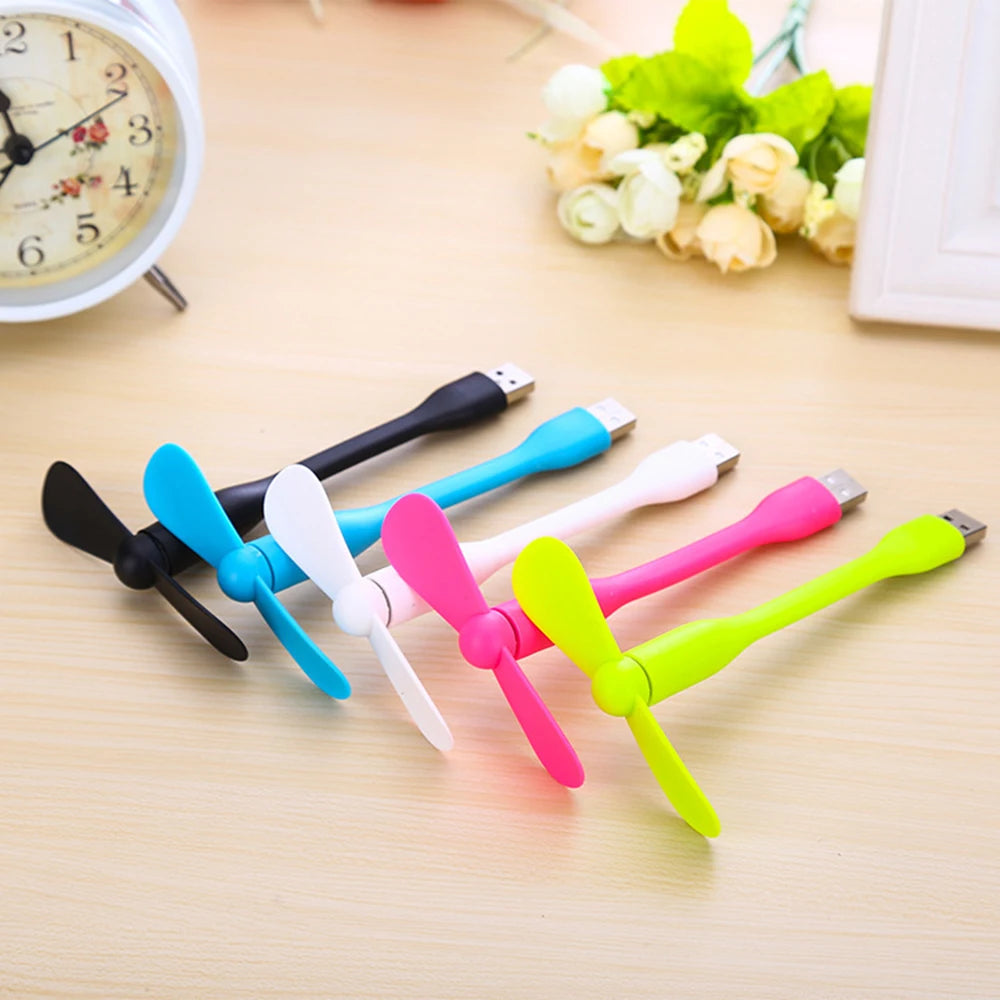USB Cooling Fan Electronic Gadget Ventilador Led Usb Mini Ventilator Portable Flexible Cooler Suitable For Laptop Smartphone