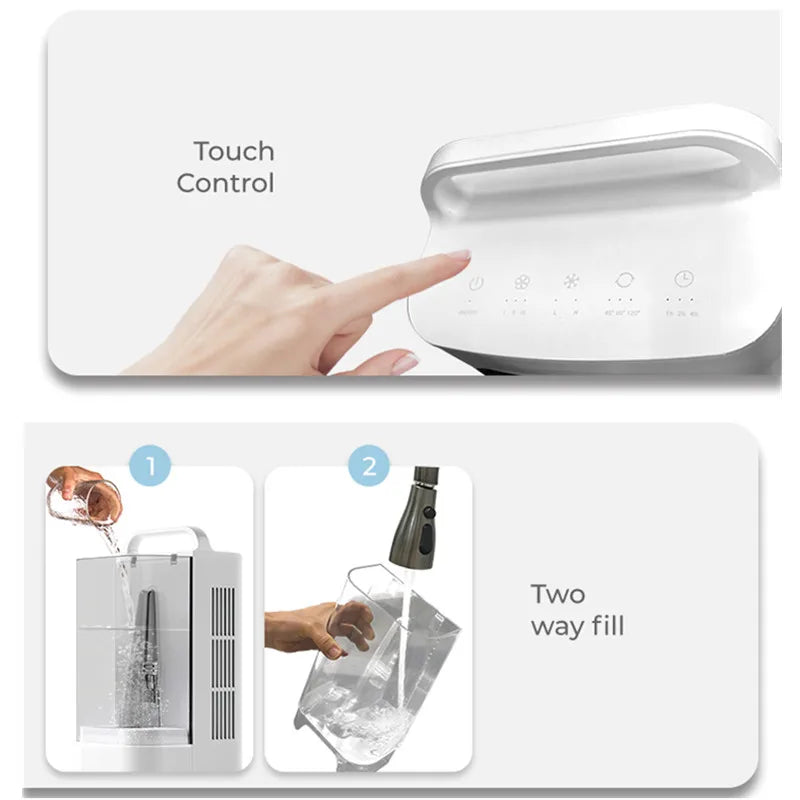 2026 Portable Air Conditioner Fan Smart Touch Control Timer Multi-Functional Air Cooler for Home Office Use