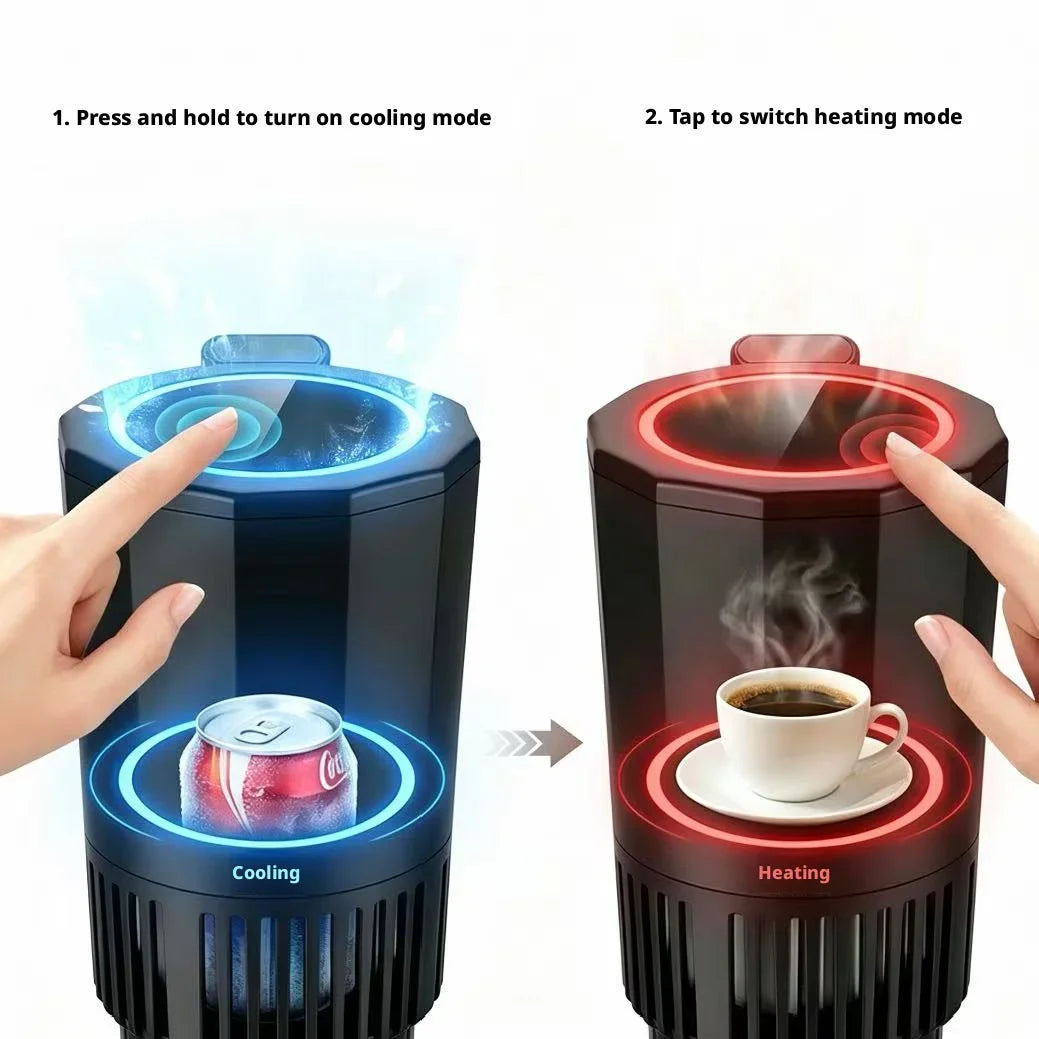 Smart 2 In1 Car Heating Cooling Cup One Key Intelligent Temp Control Portable Auto Travel Drink Mug For Car Home Office Outdoor
