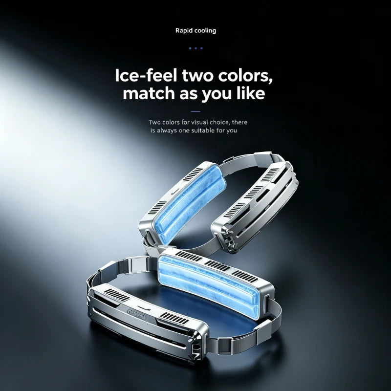 2026 New Ice Cooling Waist Fan Bladeless Portable USB Rechargeable Wearable Cooler for Outdoor Work Sports