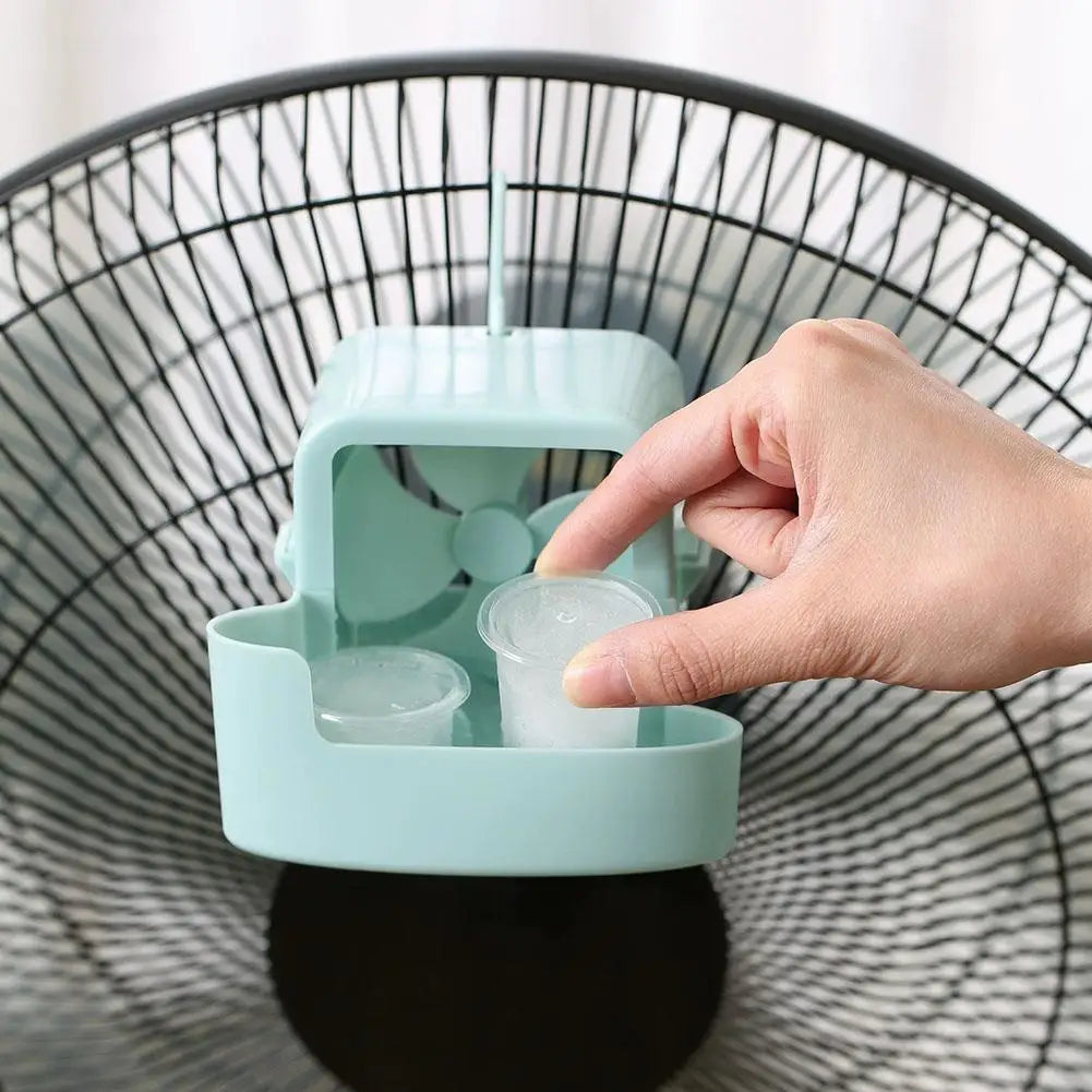 Electric Hanging Cooling Fan with 4 Ice Cups Mist Cooling Adapter Hangable Ice Holder Floor Fan for Household Rapid Cooling