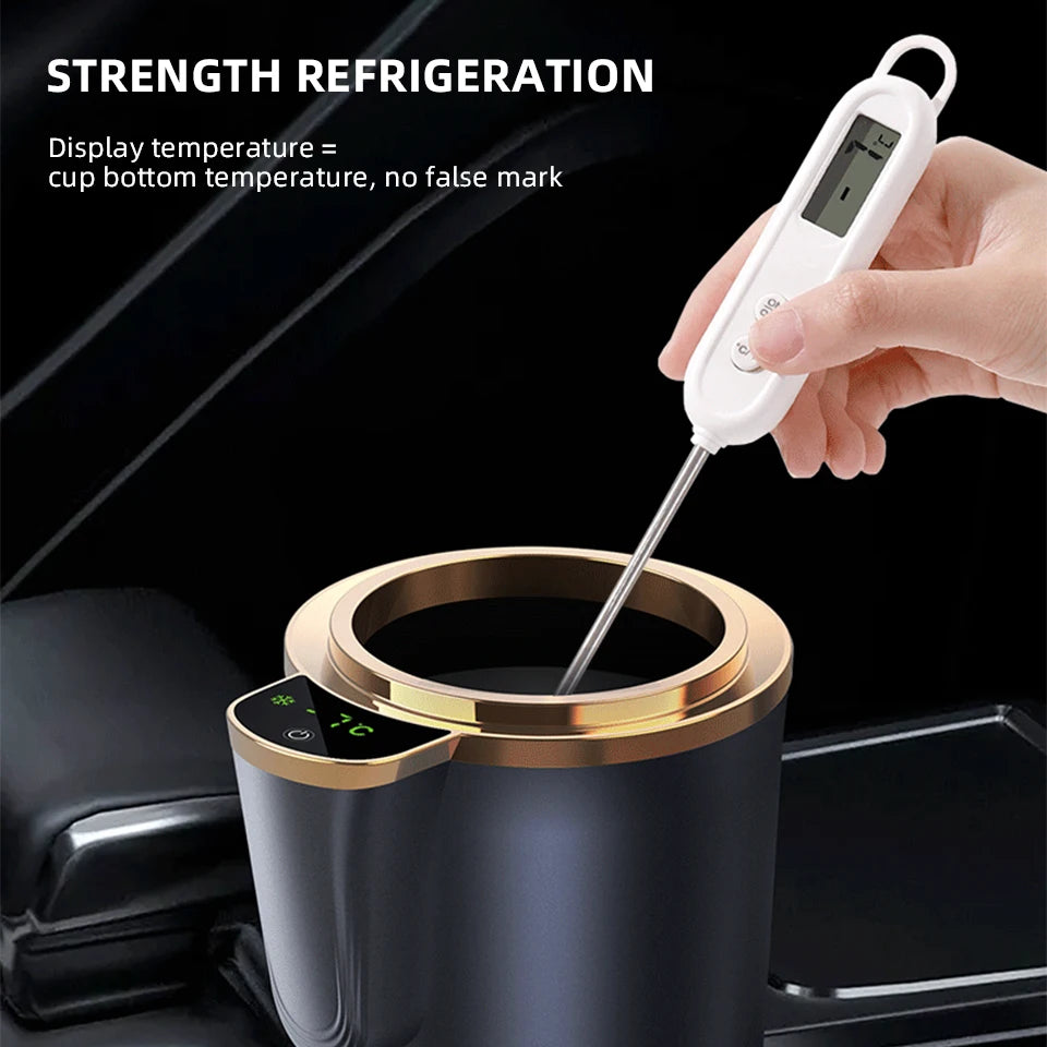 Intelligent 2-in-1 Car Cooling Heating Cup Holder Portable Drink Fast Warmer Cooler Cup Vehicle Home Smart Temperature Control