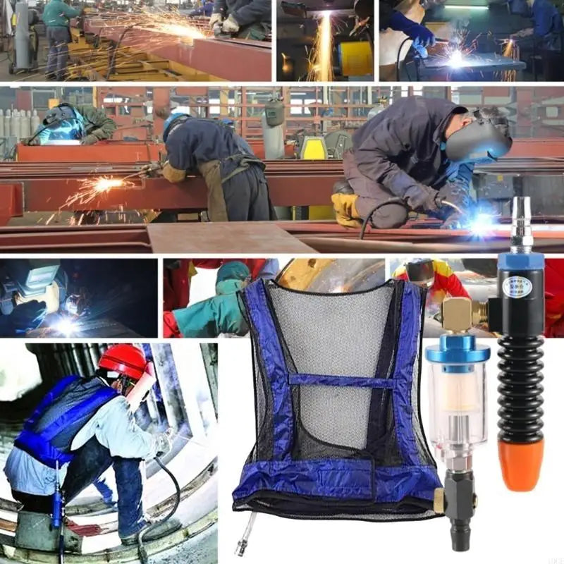 Air Compressed Cooling Vest Waistcoat for Welders and Construction Workers