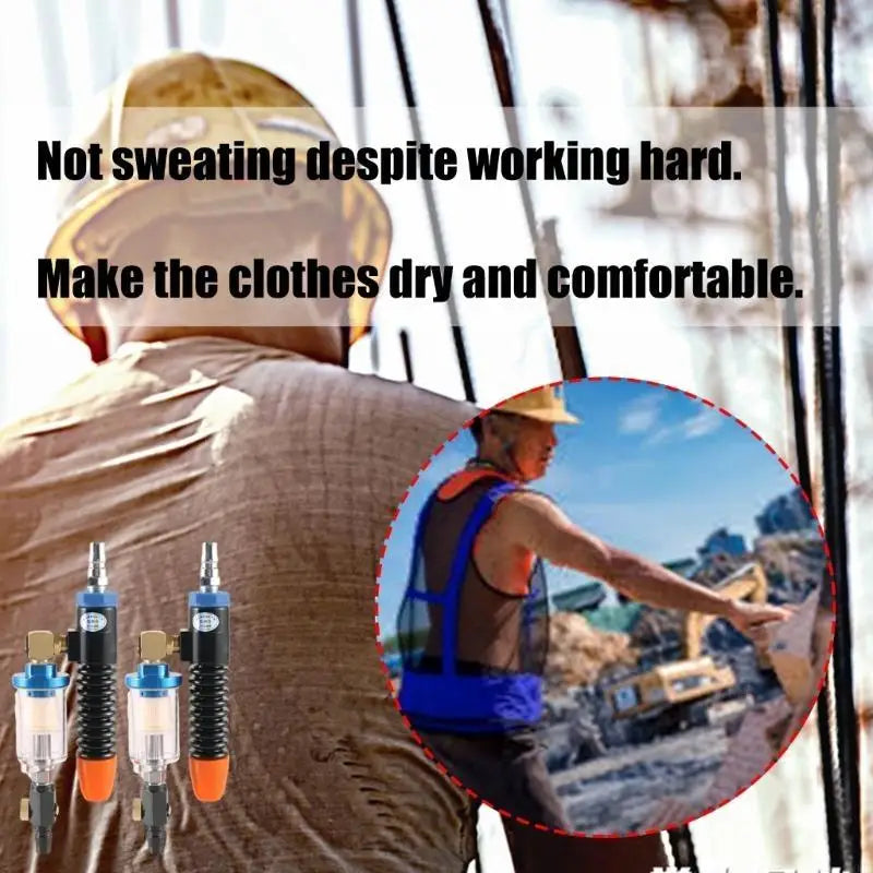 Air Compressed Cooling Vest Waistcoat for Welders and Construction Workers