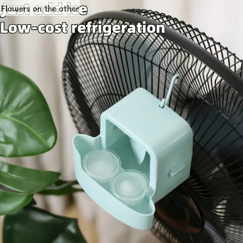Electric Fan Hanging Cooling Tool with 4 Ice Cup Household Floor Fan Mist Cooling Adapter Hangable Ice Holder Cooler Accessories