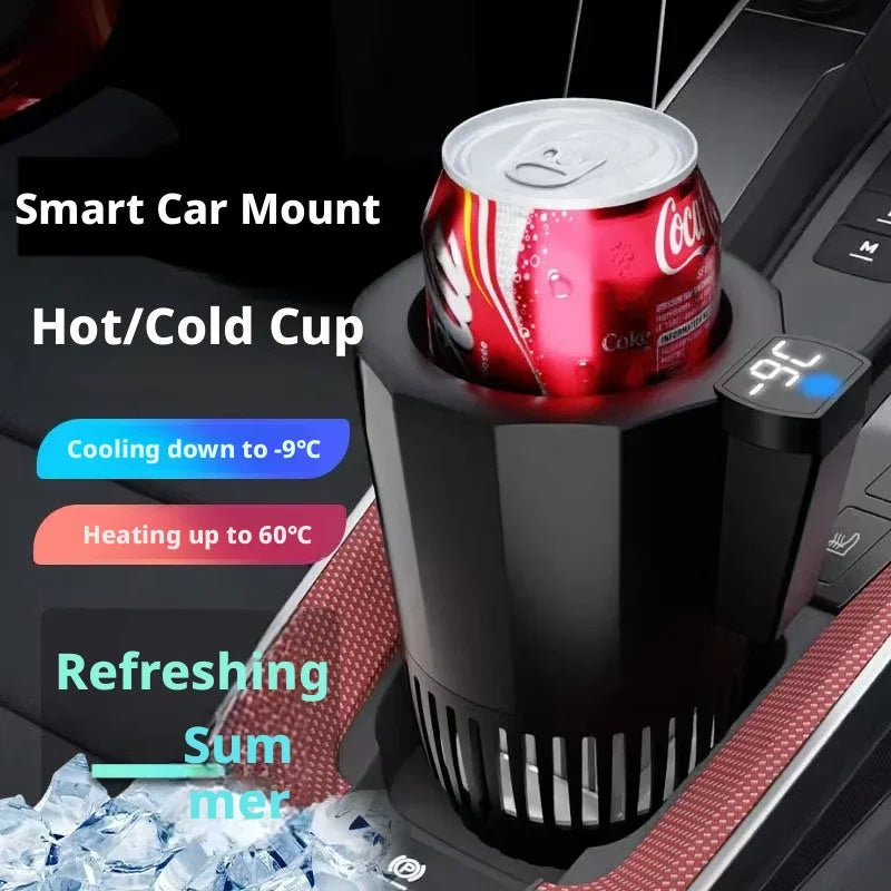 Smart 2 In1 Car Heating Cooling Cup One Key Intelligent Temp Control Portable Auto Travel Drink Mug For Car Home Office Outdoor