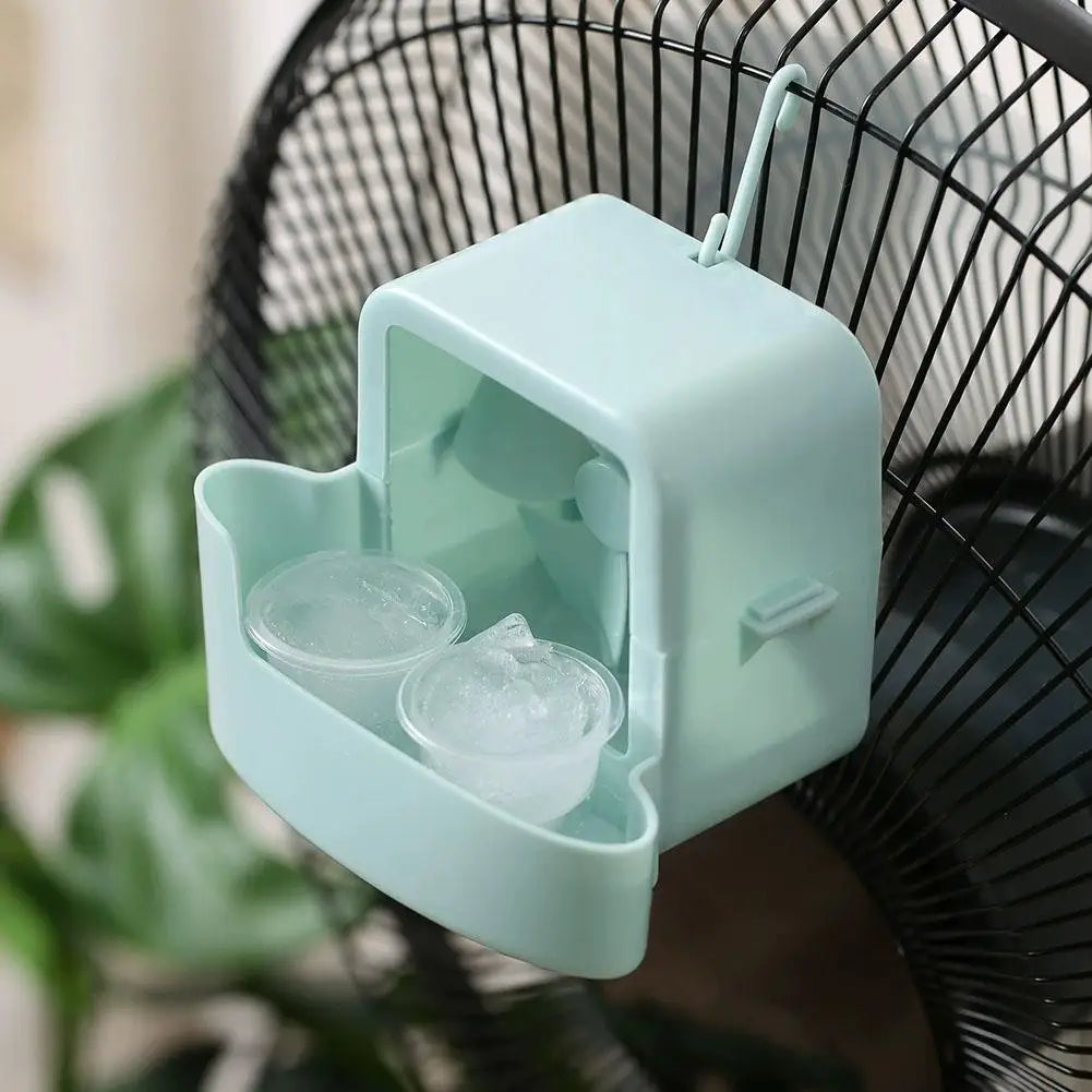 Electric Hanging Cooling Fan with 4 Ice Cups Mist Cooling Adapter Hangable Ice Holder Floor Fan for Household Rapid Cooling