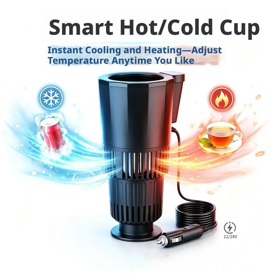 Smart 2 In1 Car Heating Cooling Cup One Key Intelligent Temp Control Portable Auto Travel Drink Mug For Car Home Office Outdoor