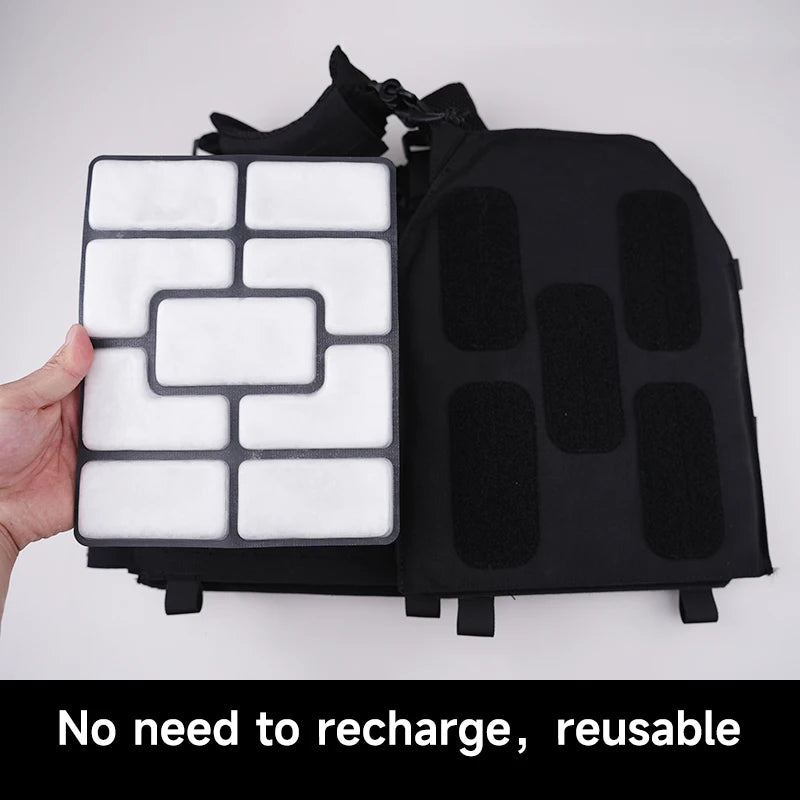 Tactical Vest Cooling Pad – Outdoor Work Heatstroke Prevention and Cooling Device Refrigerated Ice Pack, Summer Physical Coolin