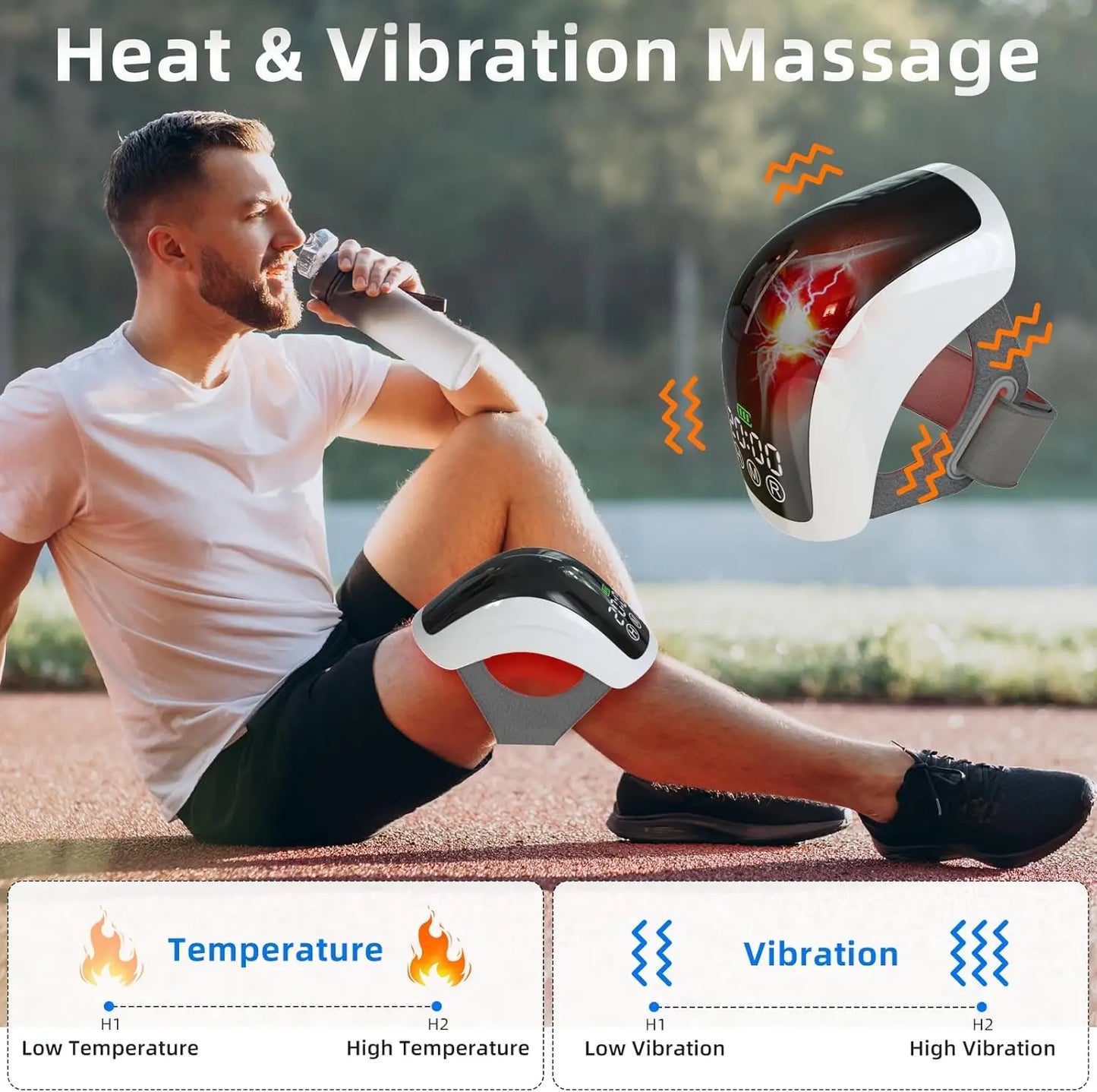Premium 4D Laser Infrared Knee Massager with LED Display