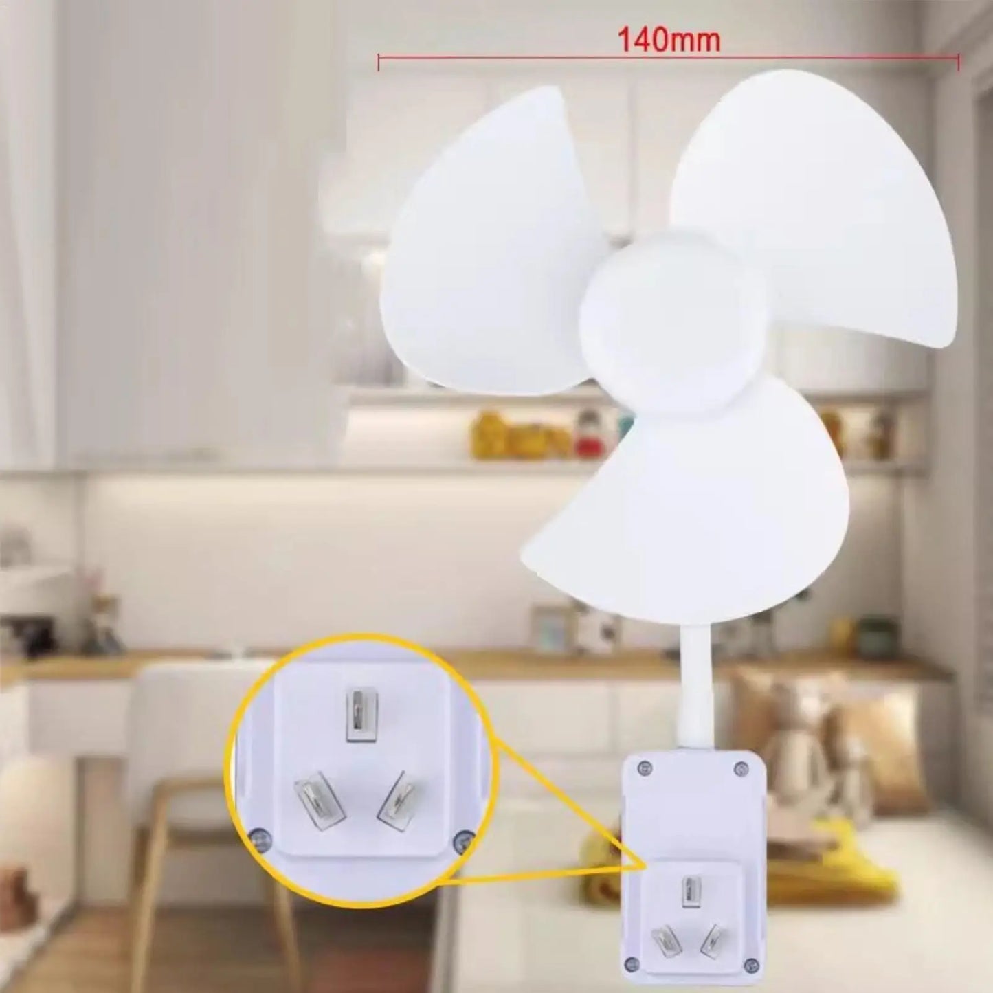 Plug Fan with Adapter Outlet Mini Silent Electric Cooling Gadget Flexible Goose Neck for Apartment Home Bathroom Office Dorm